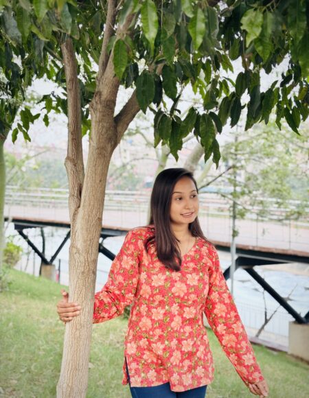 mehak floral print kurti